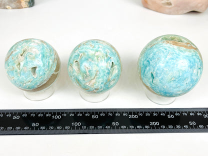 Blue Aragonite Spheres