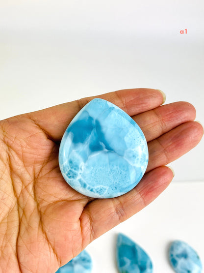 Larimar Cabochon, AAA Grade Natural Larimar Cabochon, High Quality Larimar, Larimar Jewellery DIY, Crystal Gift