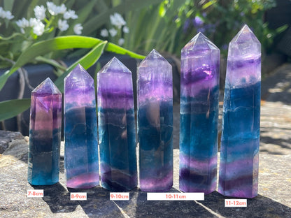 Rainbow Fluorite Point, High Quality Fluorite Wand, Large Fluorite Tower, Fluorite Crystal, Polished Fluorite, Rainbow Fluorite Crystal