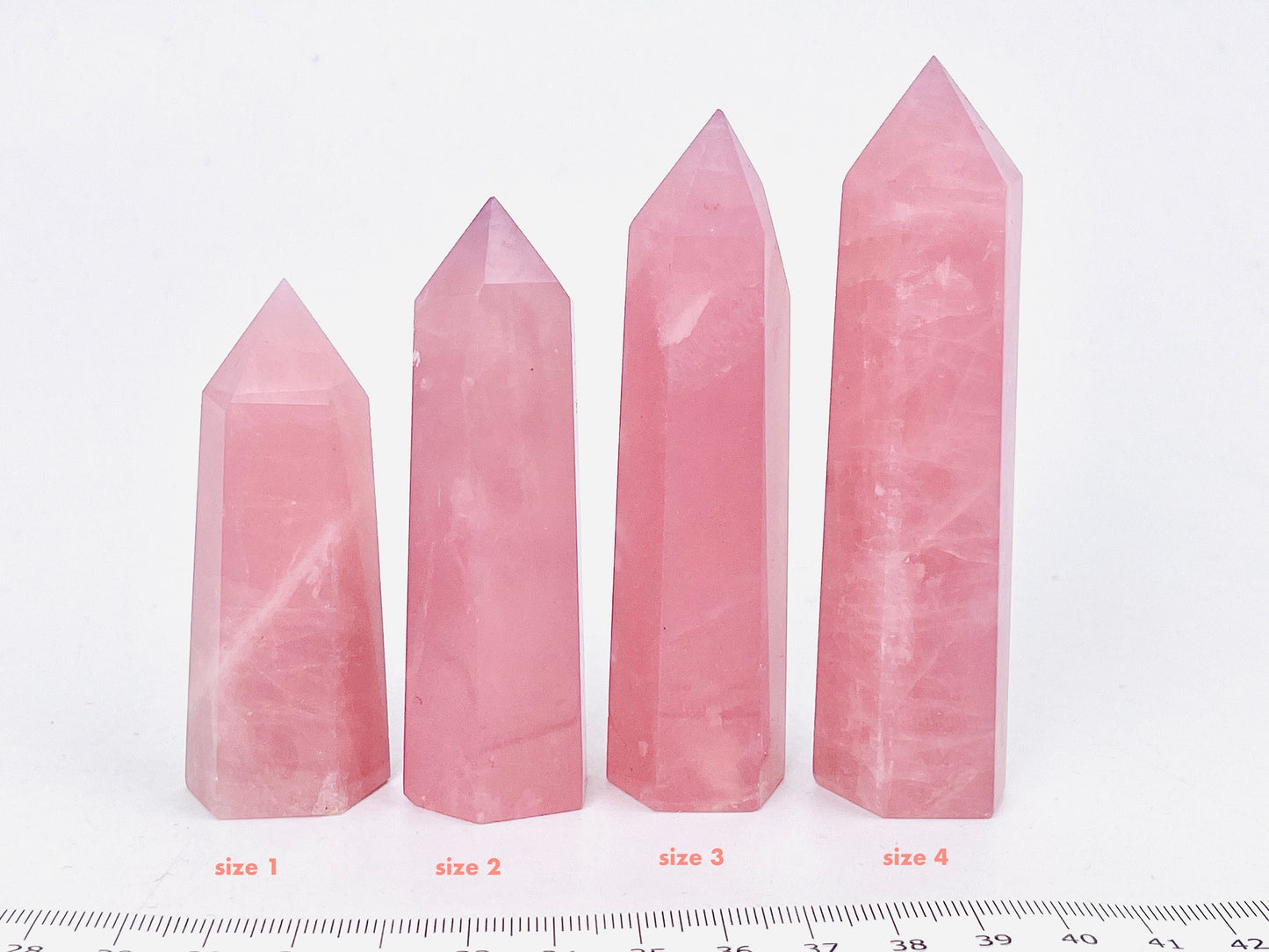 Rose Quartz Towers, Rose Quartz Crystal Points, Pink Rose Quartz, Lavender Rose Quartz, Gemstone Point / Tower / Wand, Pink Crystal