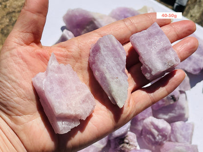 Kunzite Raw Stone, Rough Kunzite, Natural Kunzite Healing Crystal,  Large Kunzite Chunk Lovers Crystal Gift , Love Crystals