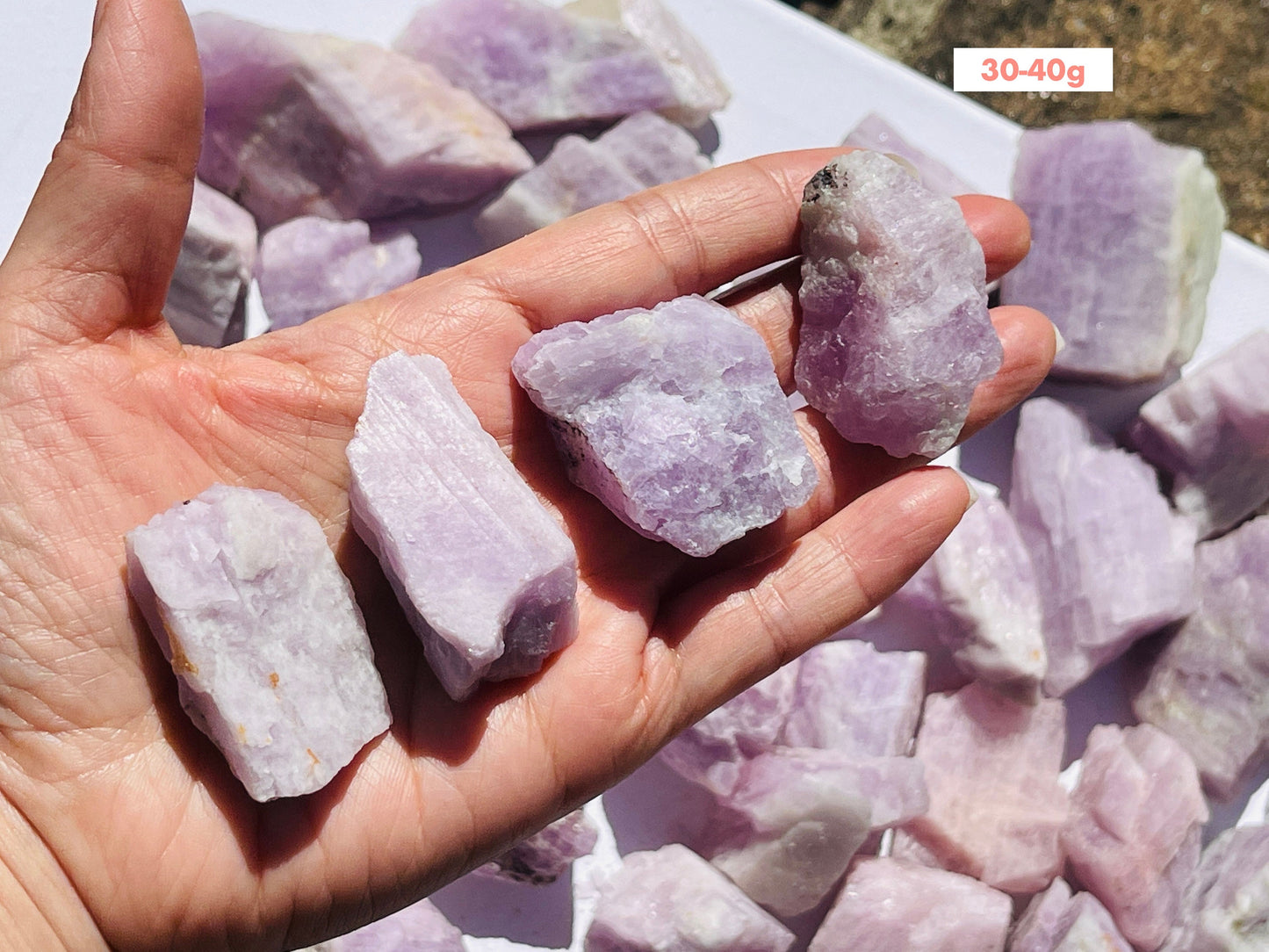 Kunzite Raw Stone, Rough Kunzite, Natural Kunzite Healing Crystal,  Large Kunzite Chunk Lovers Crystal Gift , Love Crystals