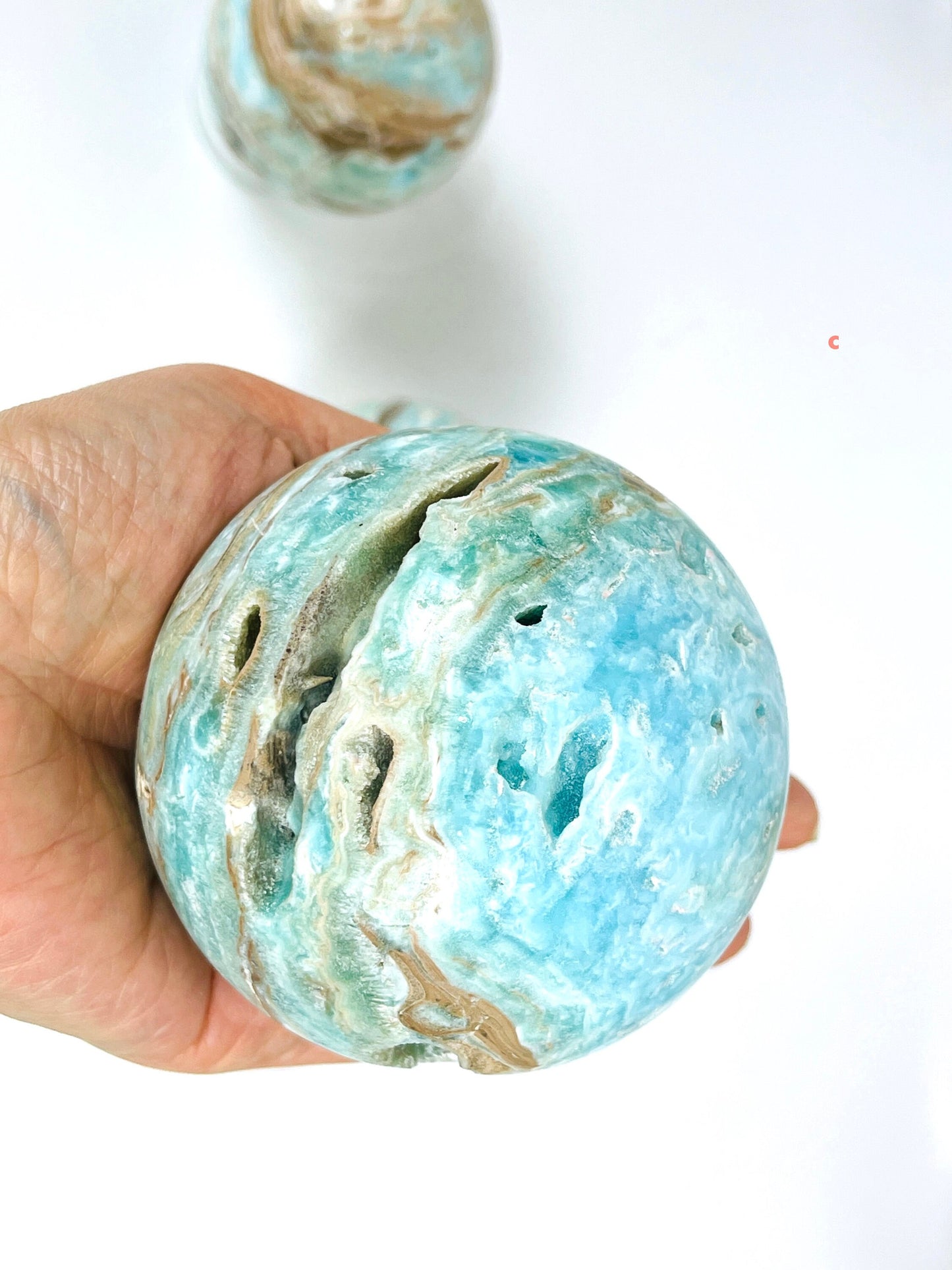 Blue Aragonite Spheres