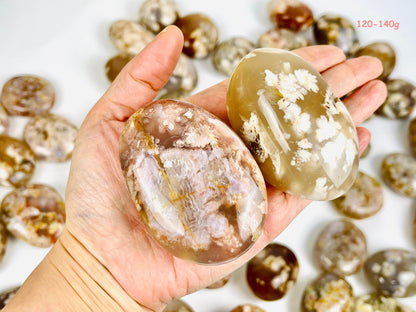 Flower Agate Palm Stone