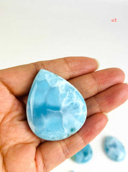 Larimar Cabochon, AAA Grade Natural Larimar Cabochon, High Quality Larimar, Larimar Jewellery DIY, Crystal Gift