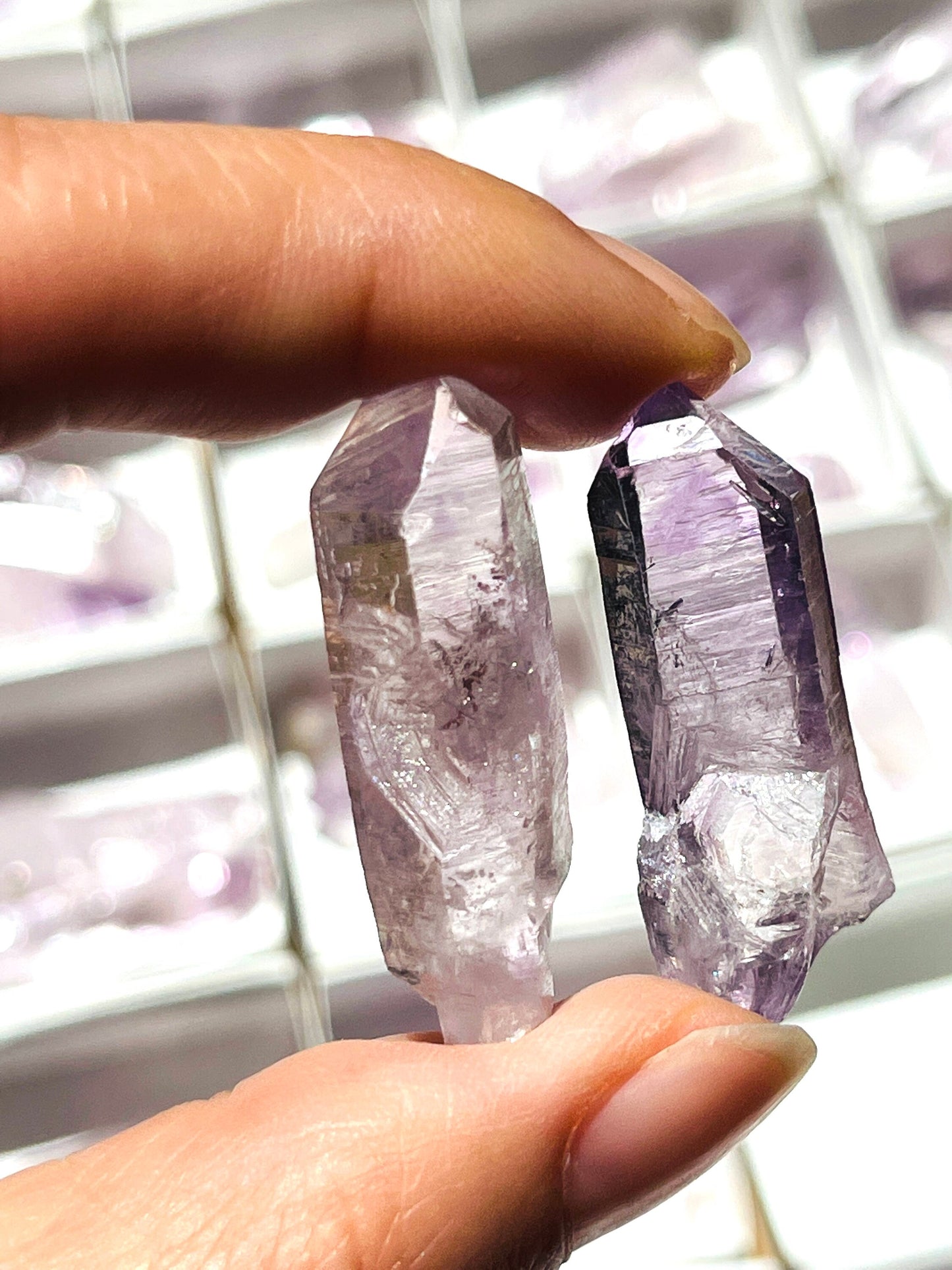 Vera Cruz Amethyst Points, Small Vera Cruz Points 28-40mm , 2 pieces at your choice