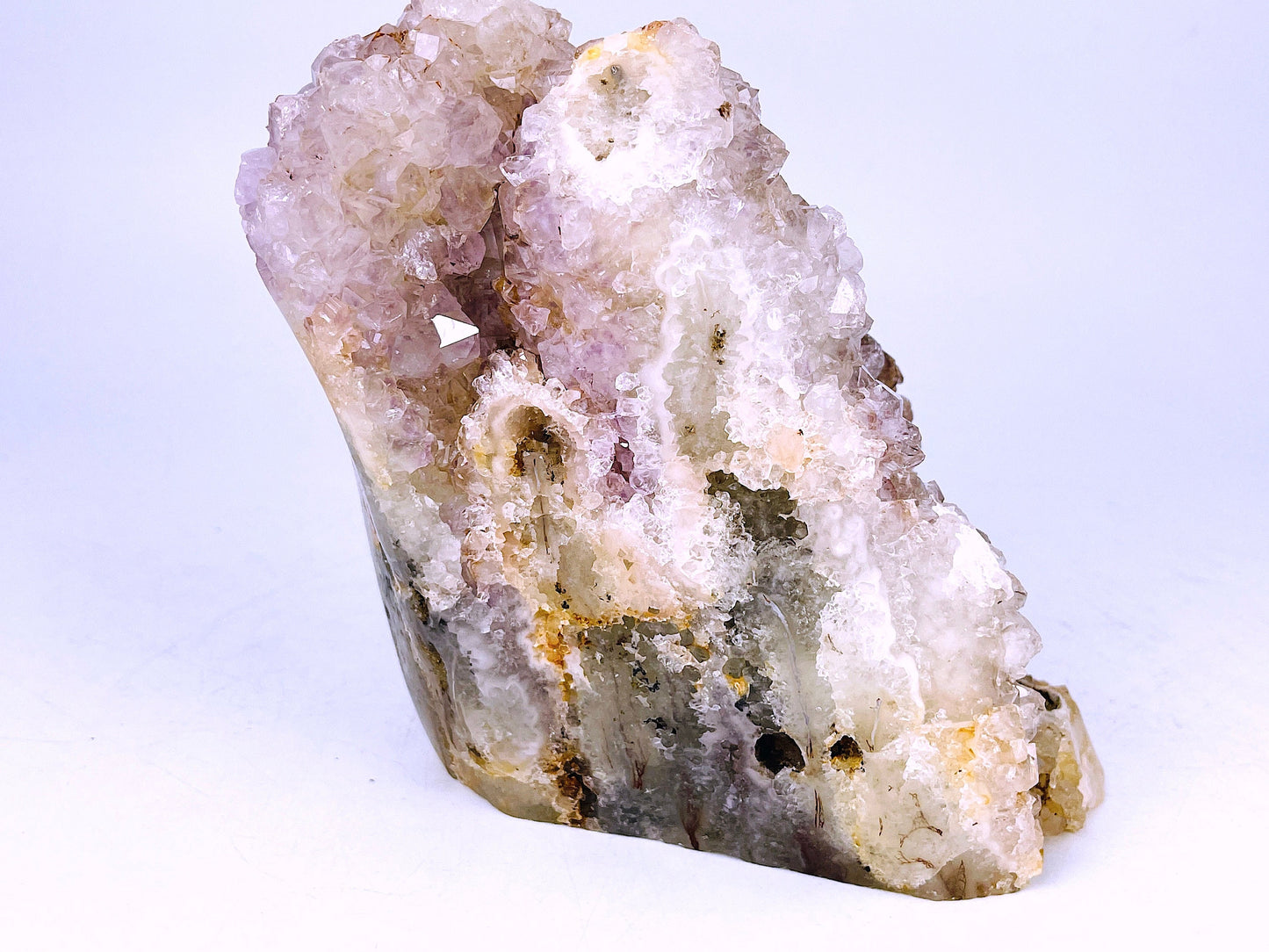 Unique Stalactite, 2.14kg Amethyst Stalactite with Pink Amethyst, Clear pale Amethyst Cluster - Mineral Specimen - Amethyst Specimen