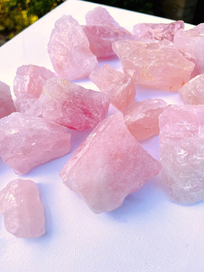 Rose Quartz Raw Natural Healing Crystal,  Large Rose Quartz Chunk, Raw Rose Quartz Specimen, Gift for Mum , Love Crystals