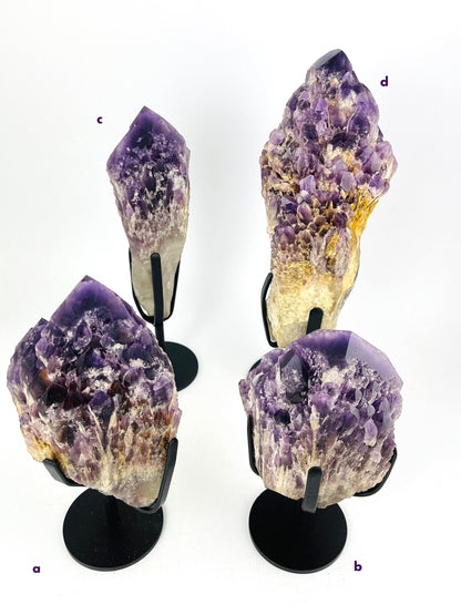 New! Elestial Amethyst, Large Elestial Amethyst Cluster on Stand, Elestial Amethyst Root, Special Amethyst Clusters, Crystal Gift