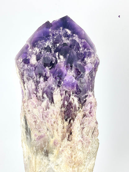 XXL Natural Raw Elestial Amethyst on Stand