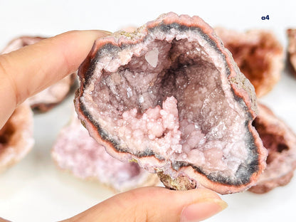 Pink Amethyst, Medium Pink Amethyst Geode from Argentina,Stunning Pink Amethyst Rough Geode, One Piece B9-2