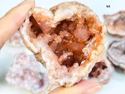 Pink Amethyst, Medium Pink Amethyst Geode from Argentina,Stunning Pink Amethyst Rough Geode, One Piece B9-2