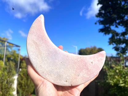 Pink Amethyst Crescent Moon, XXLarge Sparkling Pink Amethyst Moon, Rare Pink Amethyst Crystal Moon, Crystal Gift, Rare Crystal