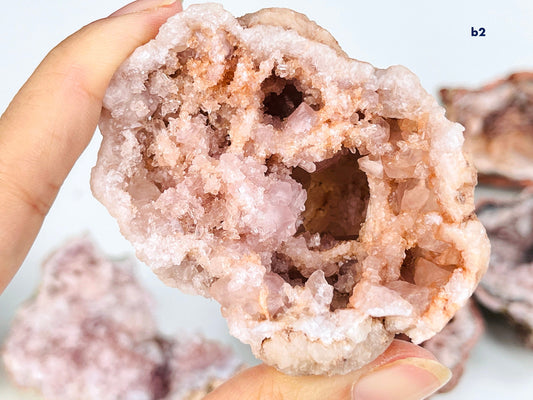 Pink Amethyst, Medium Pink Amethyst Geode from Argentina,Stunning Pink Amethyst Rough Geode, One Piece B9-2