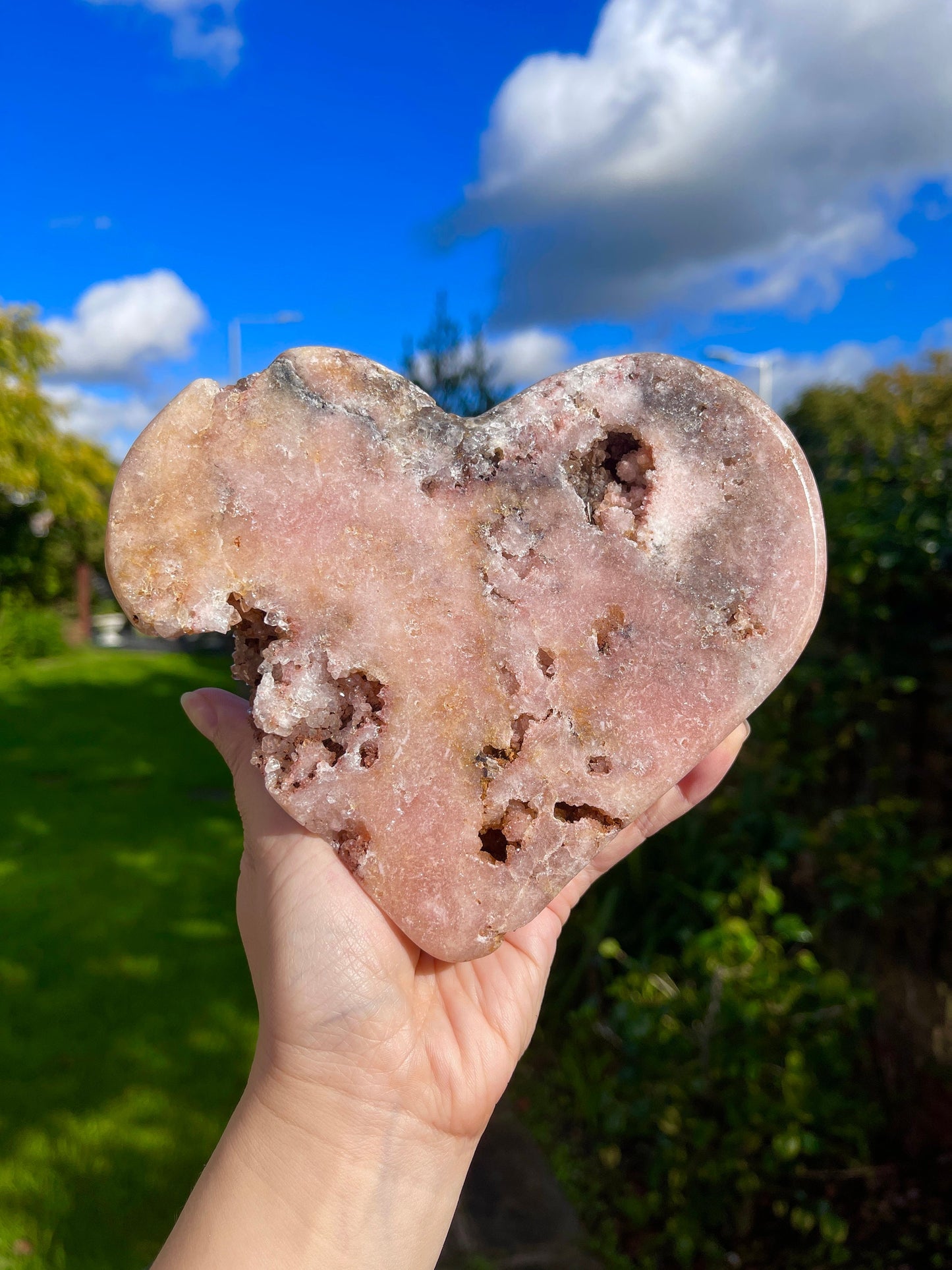 Pink Amethyst Heart, 959g Pink Amethyst Druzy Heart, Pink Amethyst Crystal Heart, Crystal Heart, Crystal Gift, Healing Crystal