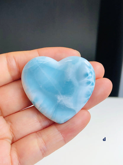 Larimar Heart, AAA+ Grade Natural Larimar Heart,  XLarge rare Larimar Heart, High Quality Larimar, Larimar Jewellery DIY, Crystal Gift