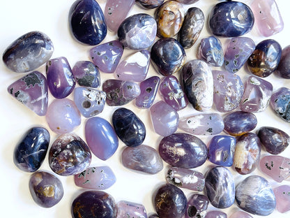 Galaxy Purple Chalcedony TumbleStone