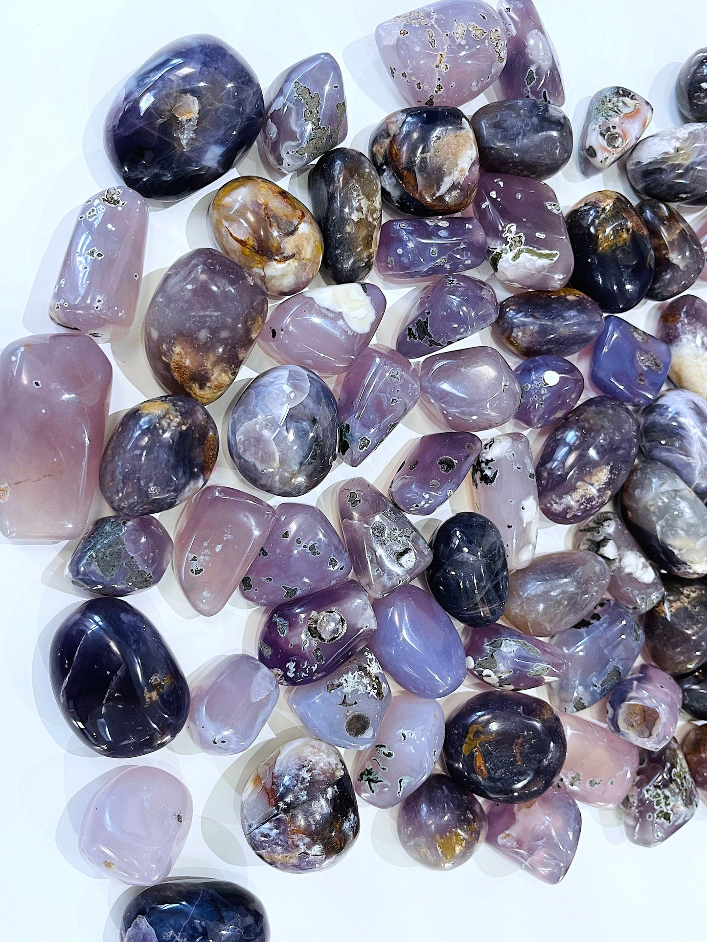 Galaxy Purple Chalcedony TumbleStone