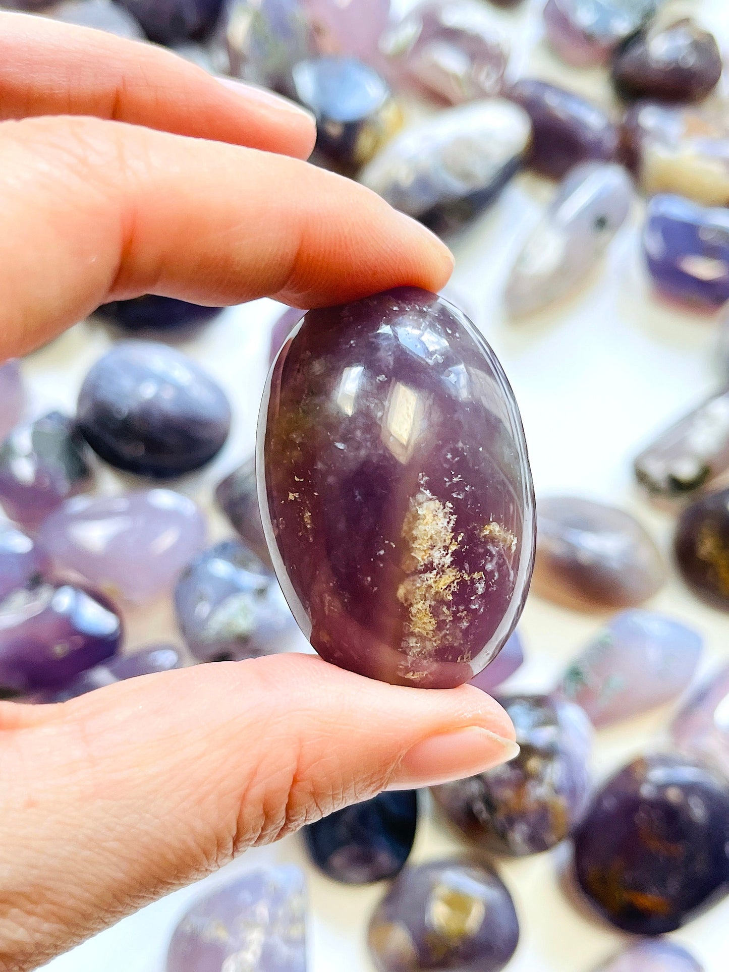 Galaxy Purple Chalcedony TumbleStone