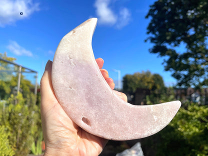 Pink Amethyst Crescent Moon, XXLarge Sparkling Pink Amethyst Moon, Rare Pink Amethyst Crystal Moon, Crystal Gift, Rare Crystal