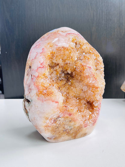 Pink Amethyst Freeform, 2.78kg Super Druzy Pink Amethyst crystal freefrom, amazing Pink Amethyst Freeform Home Decor