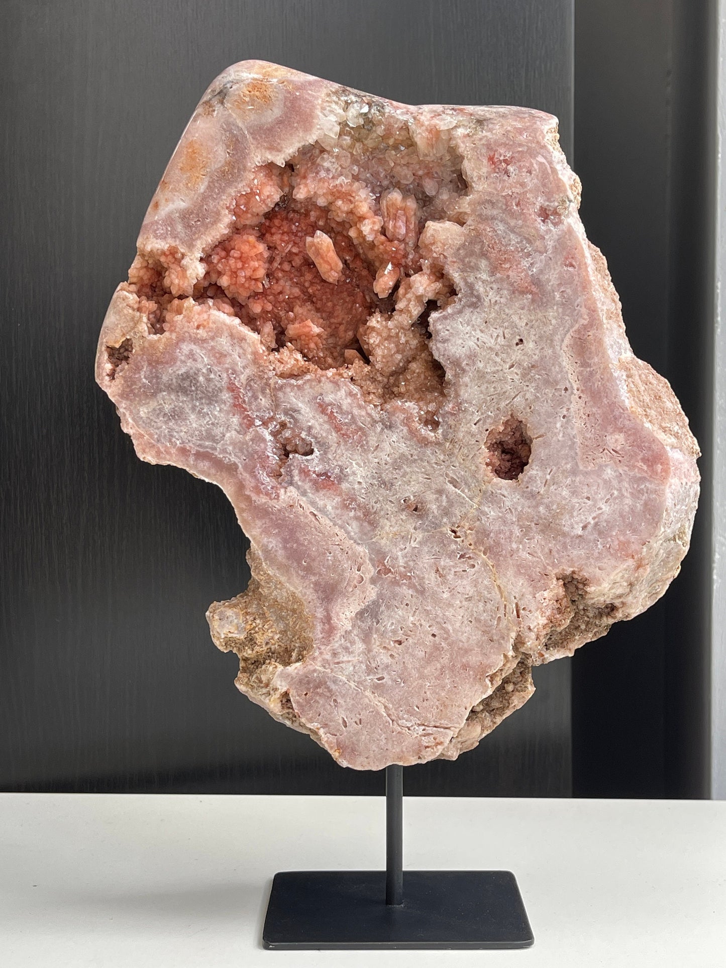 Pink Amethyst Slab, 3.8kg Dreamy Rough Pink Amethyst Druzy Slabs, Pink Amethyst Crystal,Crystal Gift,Home decor Home Decor