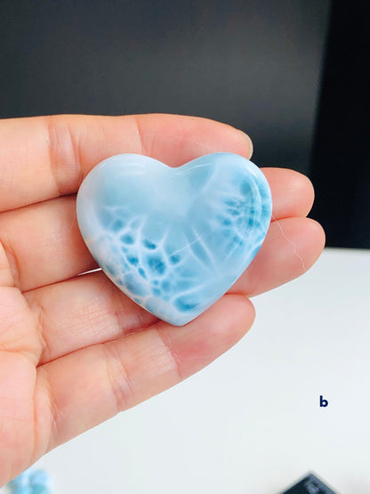 Larimar Heart, AAA+ Grade Natural Larimar Heart,  XLarge rare Larimar Heart, High Quality Larimar, Larimar Jewellery DIY, Crystal Gift