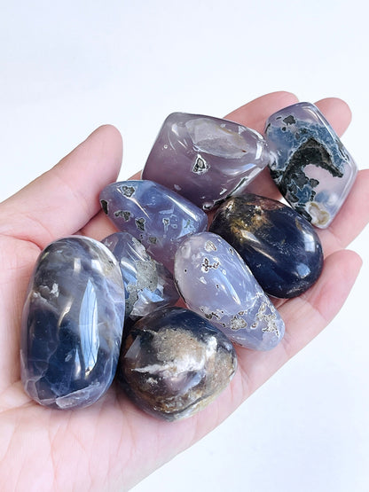 Galaxy Purple Chalcedony TumbleStone