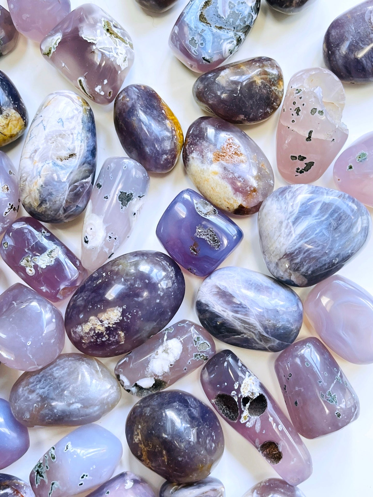 Galaxy Purple Chalcedony TumbleStone