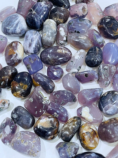 Galaxy Purple Chalcedony TumbleStone