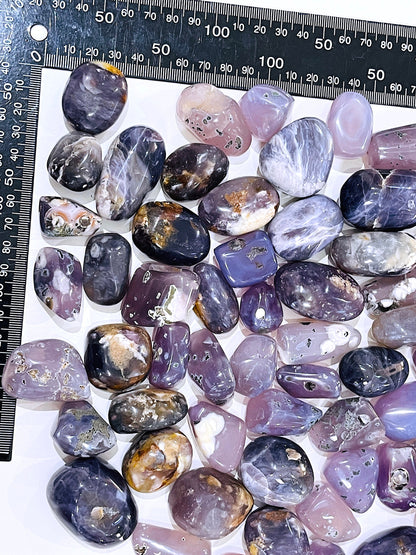 Galaxy Purple Chalcedony TumbleStone