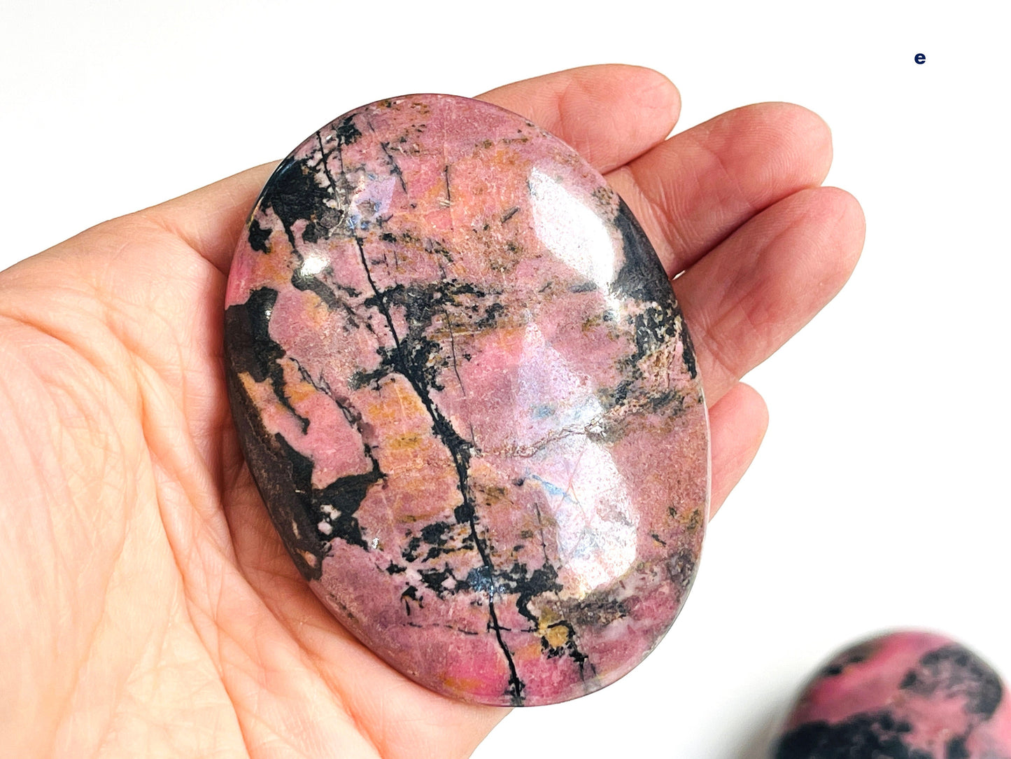 Rhodonite Palmstone, Premium Quality Rhodonite Palmstone , Pink Crystal Heart,  Rhodonite Crystal heart, Healing Crystal, Crystal Gift