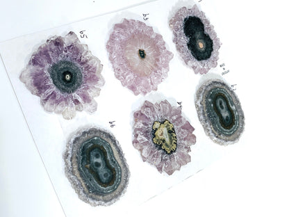 Amethyst Stalactite Slice  43-67 mm