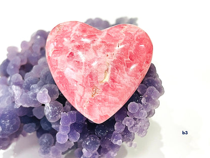 22-36mm Argentina Banded Rhodochrosite puffy heart