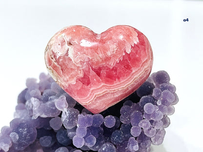 22-36mm Argentina Banded Rhodochrosite puffy heart