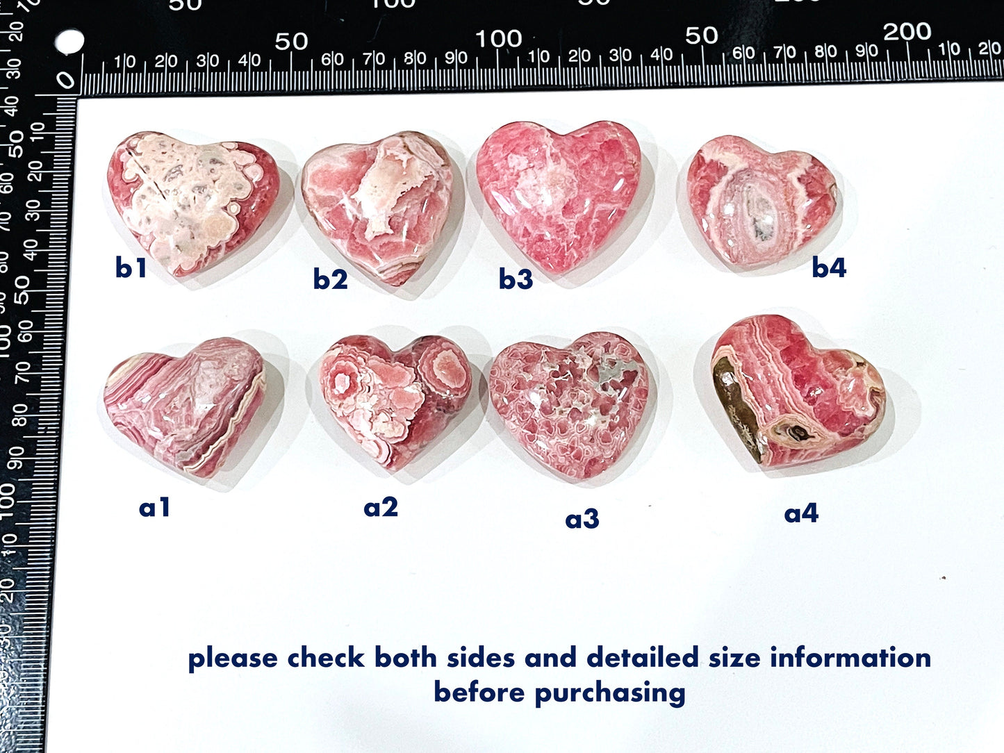 22-36mm Argentina Banded Rhodochrosite puffy heart