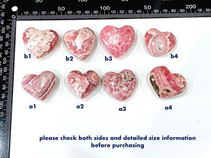 22-36mm Argentina Banded Rhodochrosite puffy heart