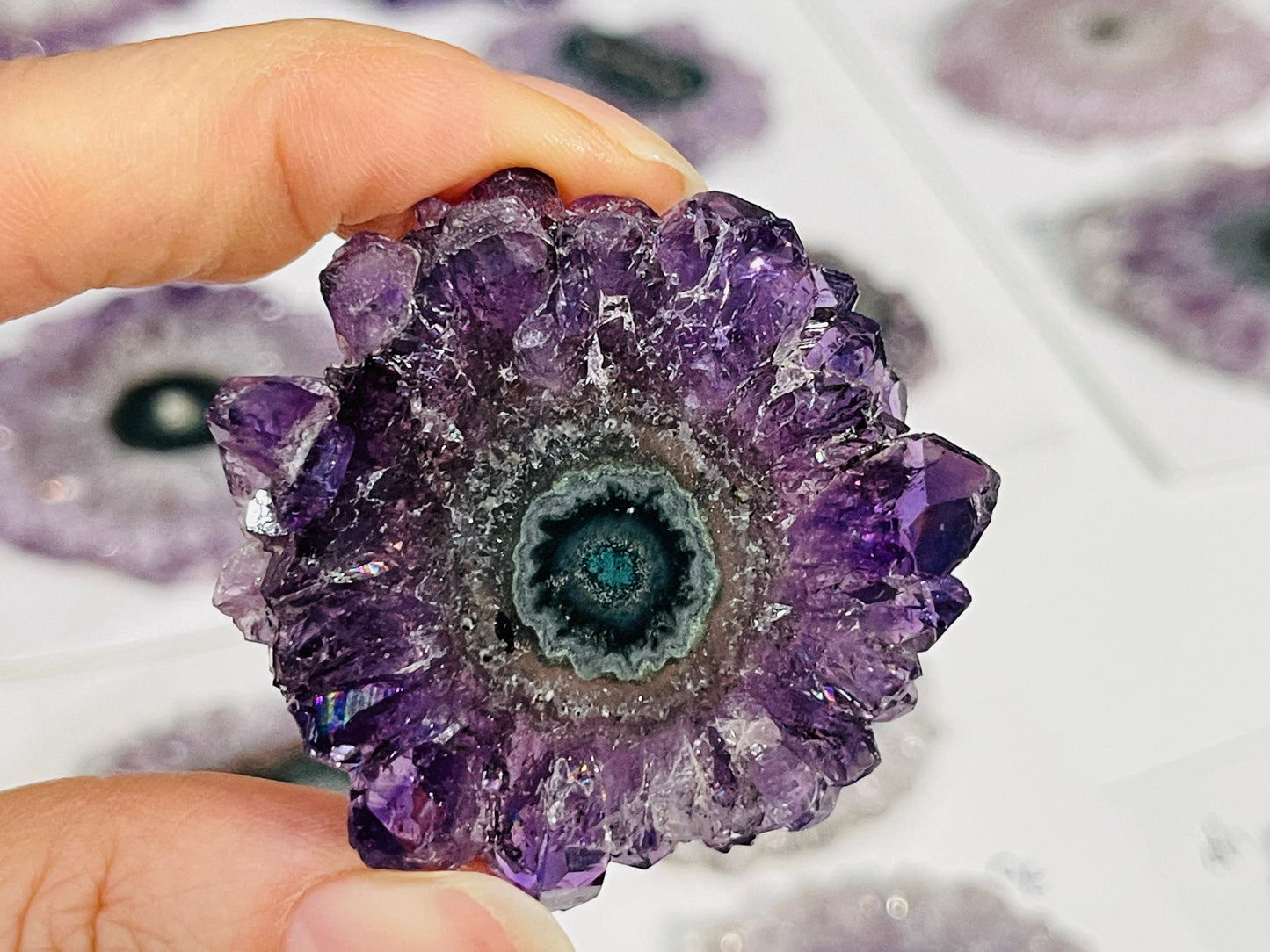 Amethyst Stalactite Slice  43-67 mm