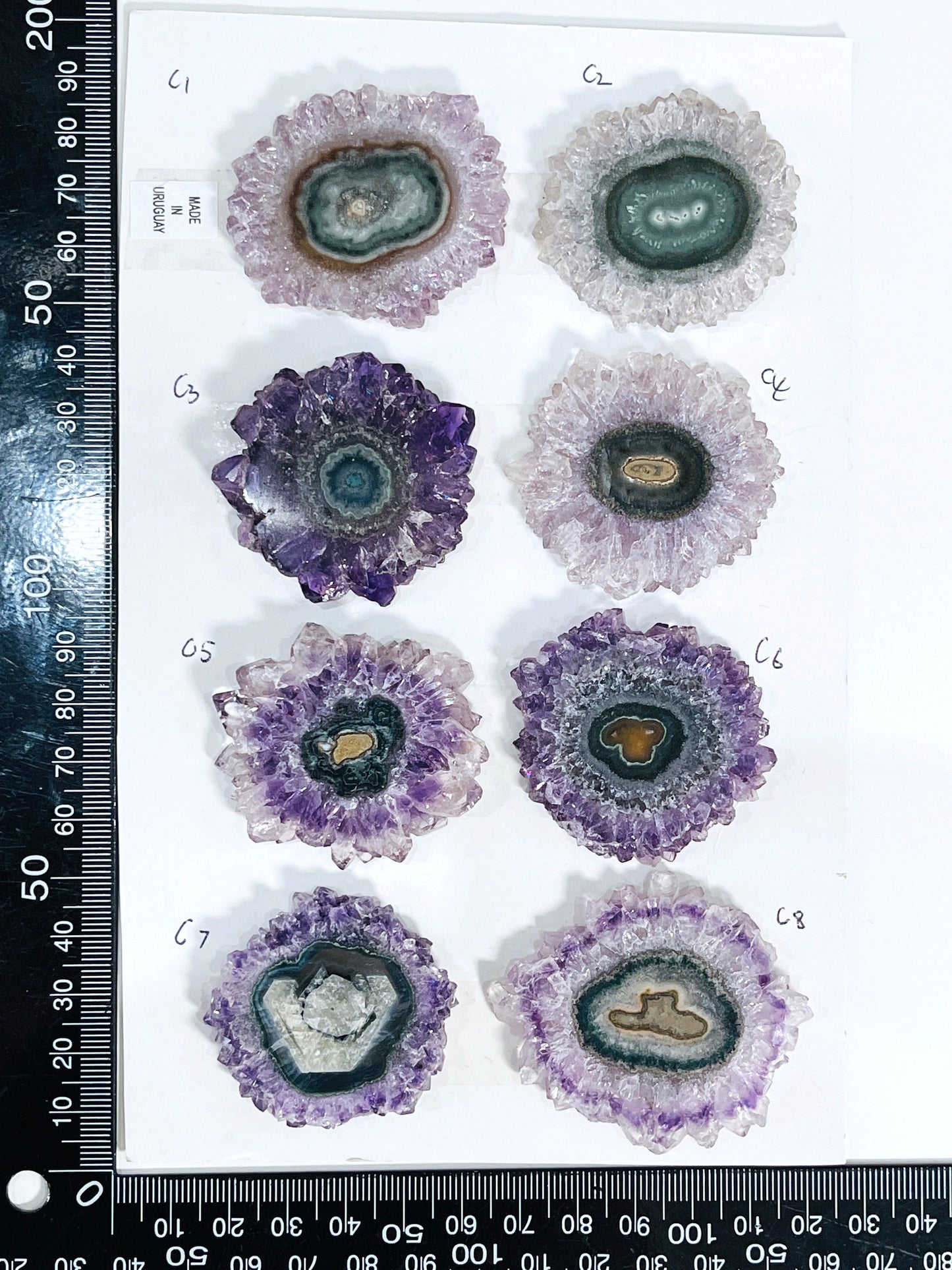 Amethyst Stalactite Slice  43-67 mm