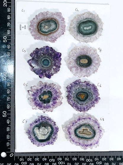 Amethyst Stalactite Slice  43-67 mm