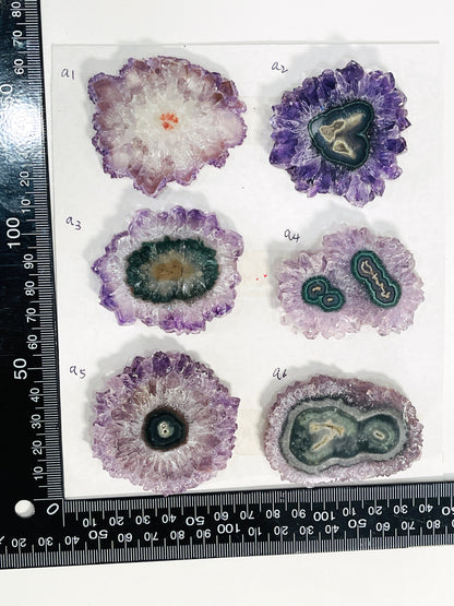 Amethyst Stalactite Slice  43-67 mm