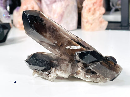 Smoky Quartz Cluster, Super Extra Quality Natural Brazilian Smoky Quartz, Clearing Crystals, Protection, Mediation, Chakra, Altar Crystals