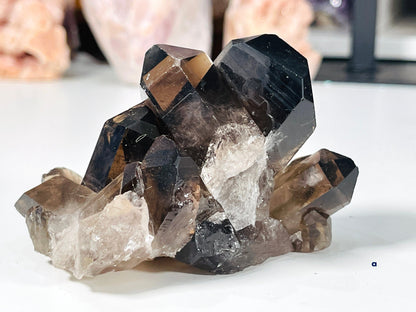 Smoky Quartz Cluster, Super Extra Quality Natural Brazilian Smoky Quartz, Clearing Crystals, Protection, Mediation, Chakra, Altar Crystals