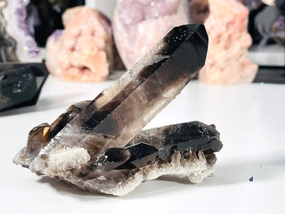 Smoky Quartz Cluster, Super Extra Quality Natural Brazilian Smoky Quartz, Clearing Crystals, Protection, Mediation, Chakra, Altar Crystals