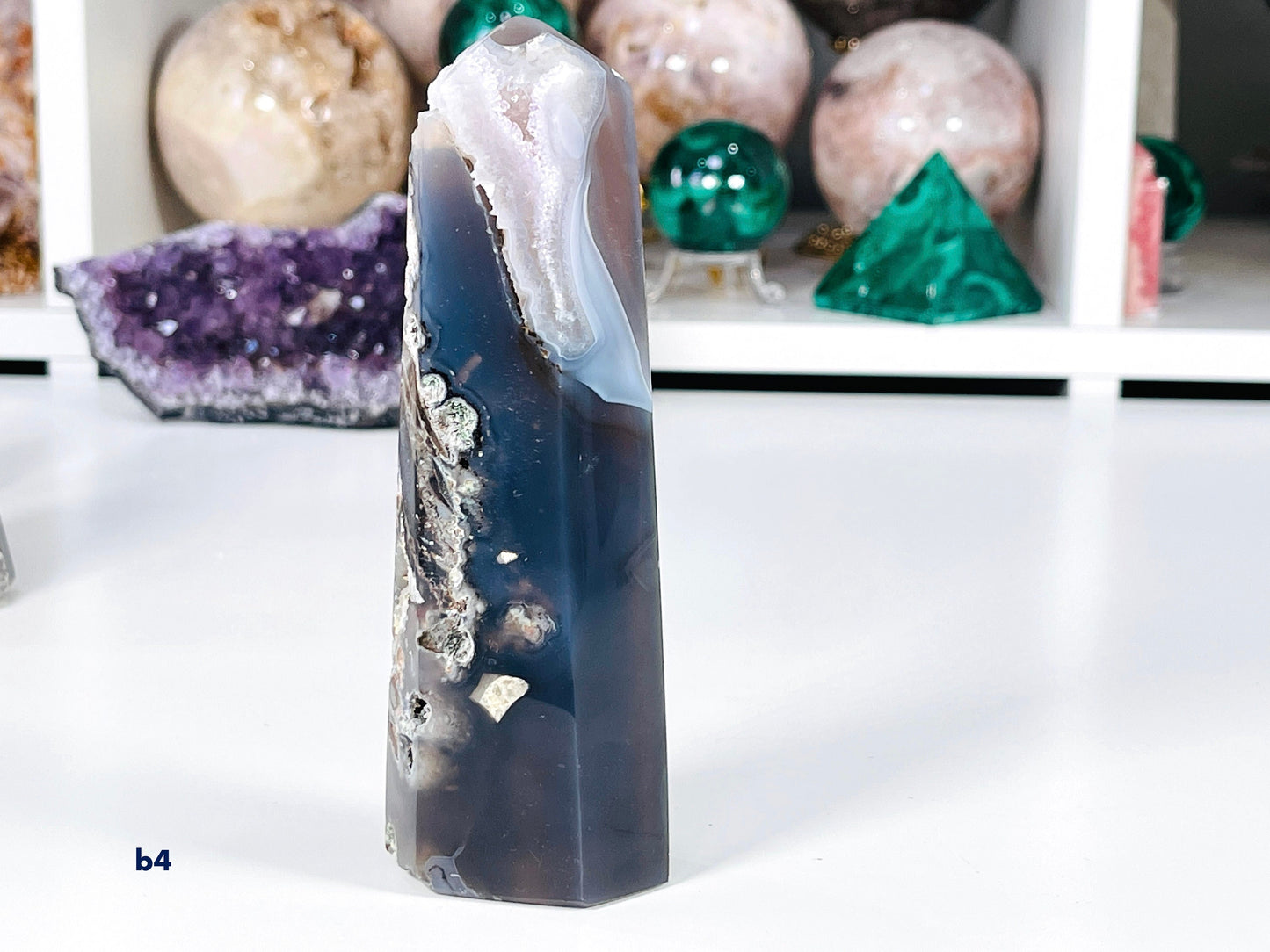 Premium Quality Agate Druzy Tower Point