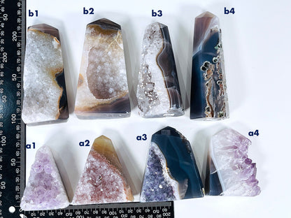 Premium Quality Agate Druzy Tower Point