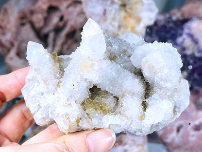 Spirit Quartz Cluster, spirit amethyst, fairy quartz, spirit quartz point, smokey spirit quartz, citrine spirit quartz