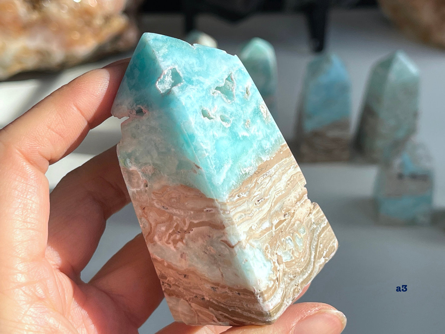 Blue Aragonite Towers