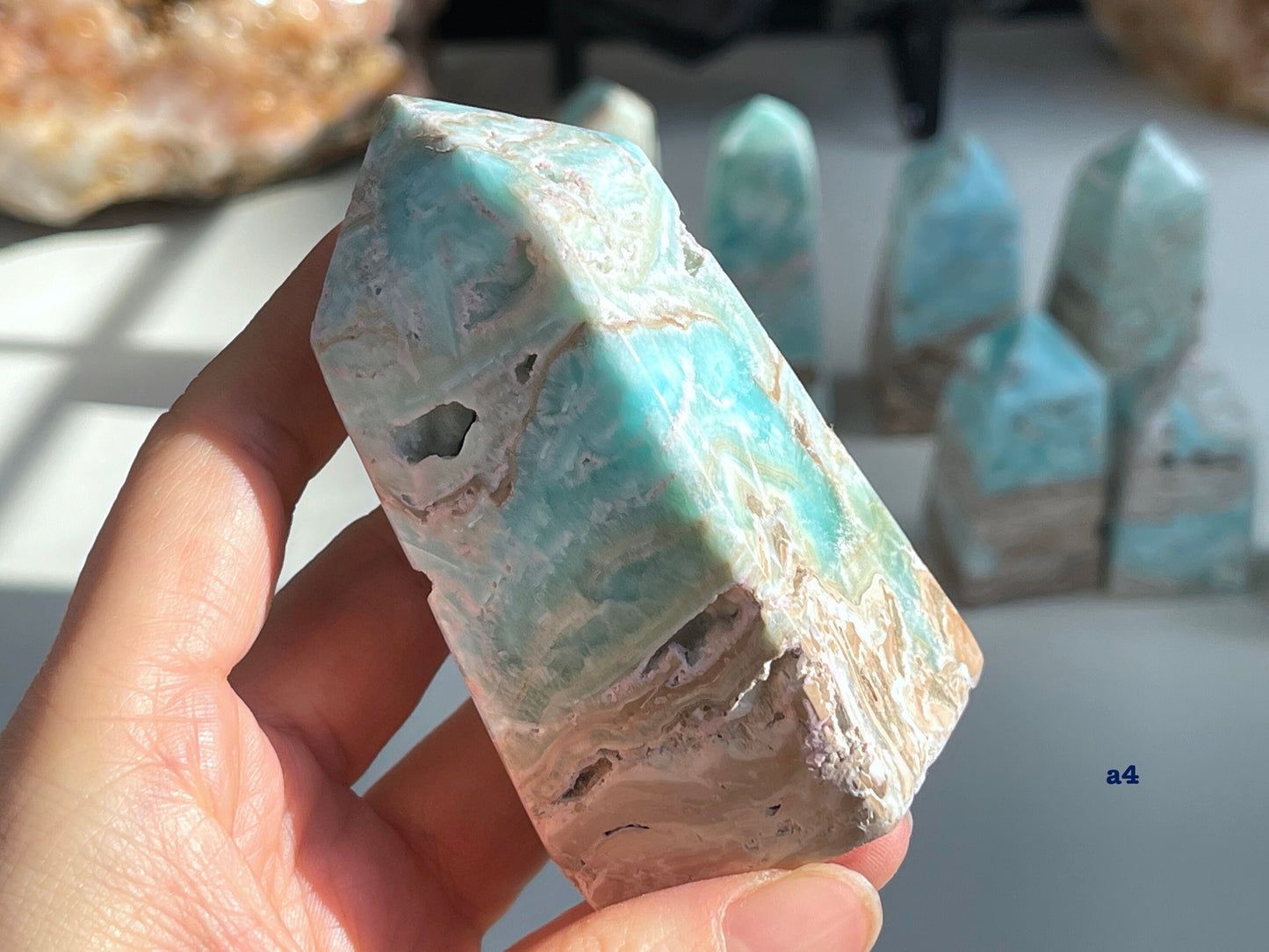 Blue Aragonite Towers