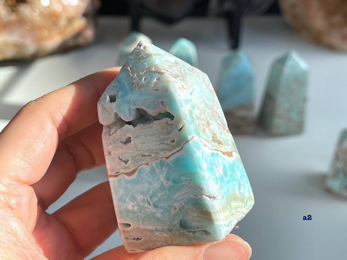 Blue Aragonite Towers